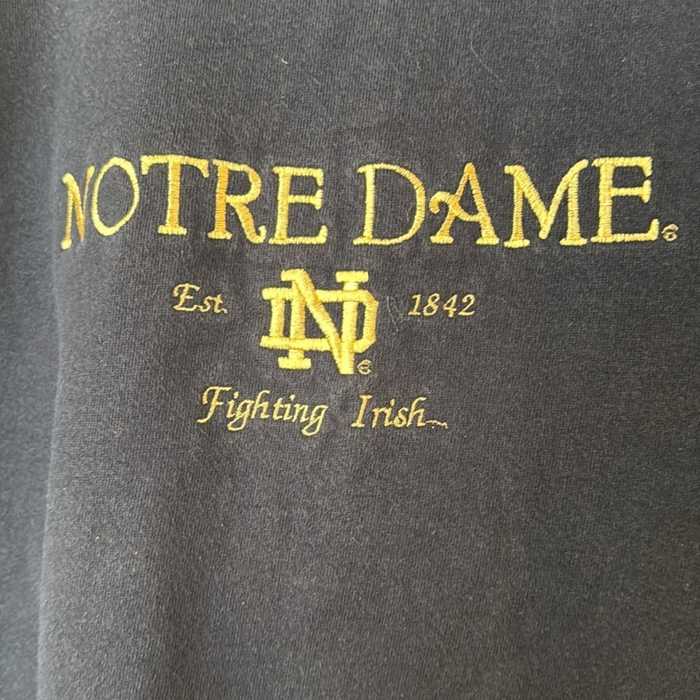 Rare Notre Dame fighting Irish vintage crewneck sweater vest size X Large blue - Picture 2 of 9